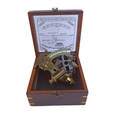 4 inch Vintage Brass Sextant with Wooden Box | Shop Now!